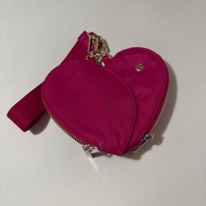 Pink Lululemon Heart-Shaped wristlet